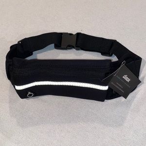 Dimok women’s black stretch belt bag O/S